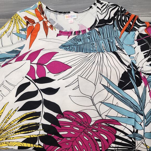 LuLaRoe Jessie Dress Size Small Tropical Floral Vacation Fun Summer Cruise - Picture 4 of 10